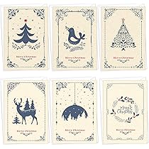 Amazon | クリスマス カード 24枚セット メッセージカード 封筒や